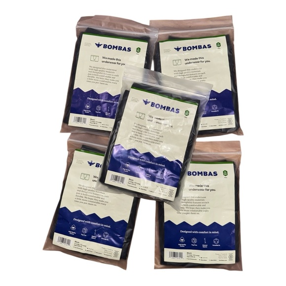 COPY - Bombas Boxer Briefs Black and Blue Ultimate Comfort set of 5 - Picture 1 of 4